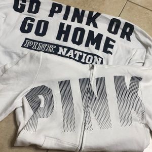 Victoria Secret one zip up one pullover hoodie